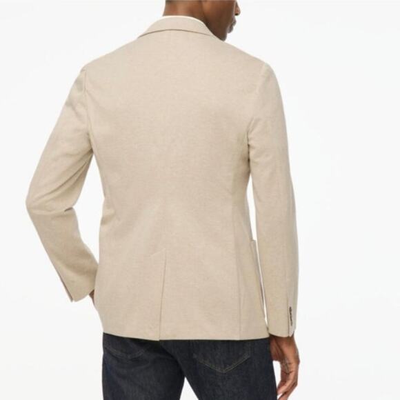 NWT J. Crew Thompson Slim Fit Knit Blazer Heather Light Khaki Men's Size 42L - Picture 3 of 11